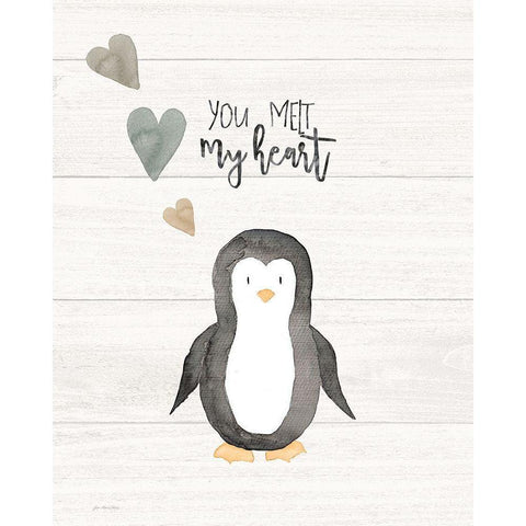 You Melt My Heart White Modern Wood Framed Art Print by Moulton, Jo