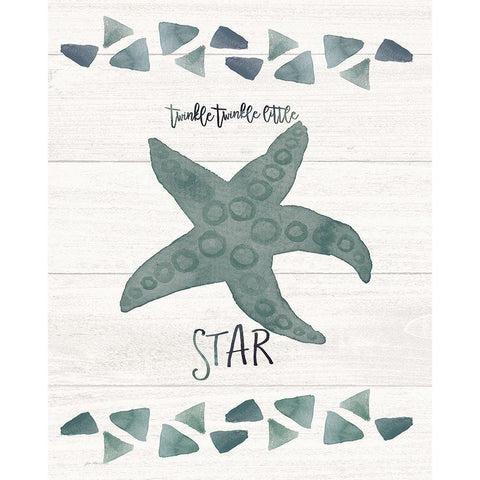 Twinkle Little Star Black Modern Wood Framed Art Print with Double Matting by Moulton, Jo