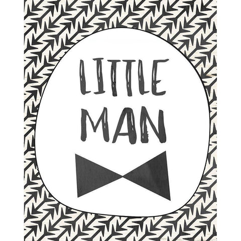 Little Man White Modern Wood Framed Art Print by Moulton, Jo