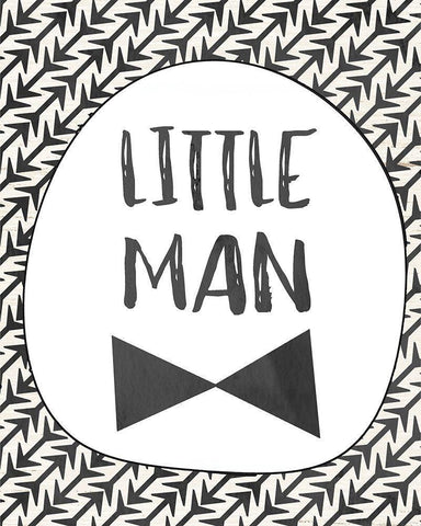 Little Man White Modern Wood Framed Art Print with Double Matting by Moulton, Jo