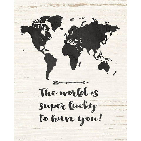 Super Lucky White Modern Wood Framed Art Print by Moulton, Jo