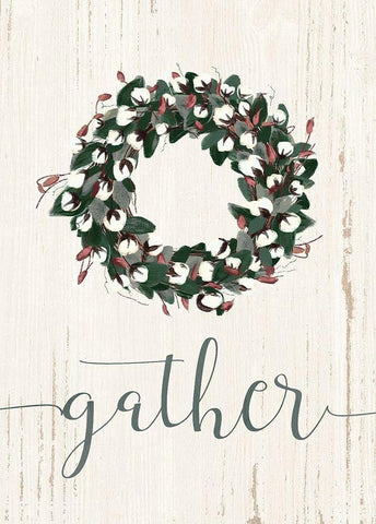 Gather White Modern Wood Framed Art Print with Double Matting by Moulton, Jo