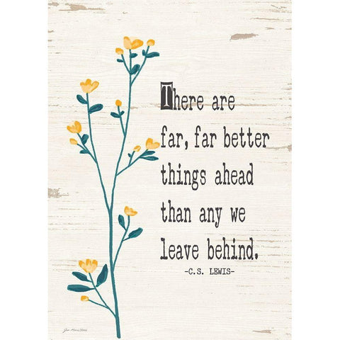 Far Better Things White Modern Wood Framed Art Print by Moulton, Jo