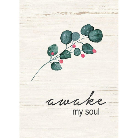 Awake My Soul White Modern Wood Framed Art Print by Moulton, Jo