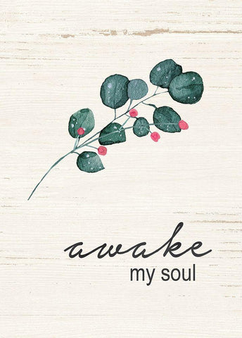 Awake My Soul White Modern Wood Framed Art Print with Double Matting by Moulton, Jo