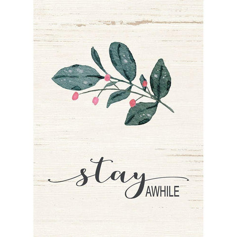 Stay Awhile White Modern Wood Framed Art Print by Moulton, Jo