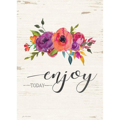 Enjoy Today Gold Ornate Wood Framed Art Print with Double Matting by Moulton, Jo