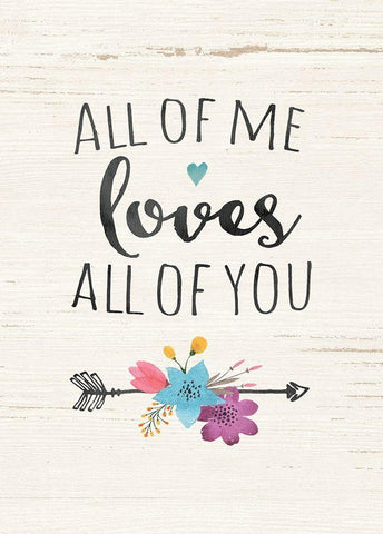 All of Me White Modern Wood Framed Art Print with Double Matting by Moulton, Jo