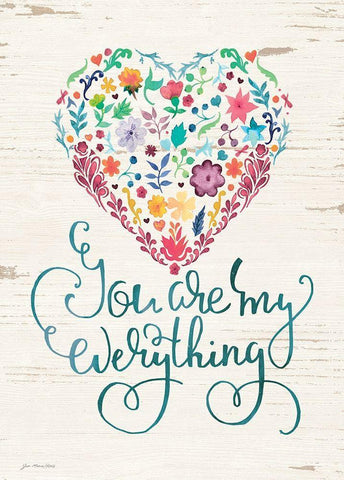 My Everything Black Ornate Wood Framed Art Print with Double Matting by Moulton, Jo