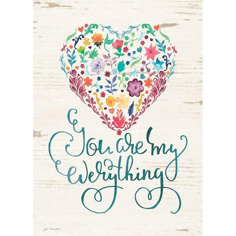 My Everything White Modern Wood Framed Art Print by Moulton, Jo