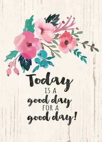 Today is a Good Day Black Ornate Wood Framed Art Print with Double Matting by Moulton, Jo