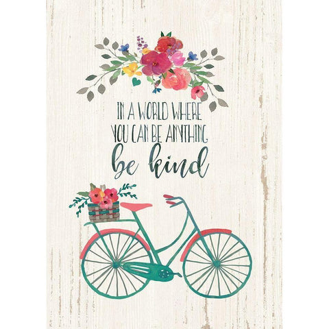 Be Kind White Modern Wood Framed Art Print by Moulton, Jo