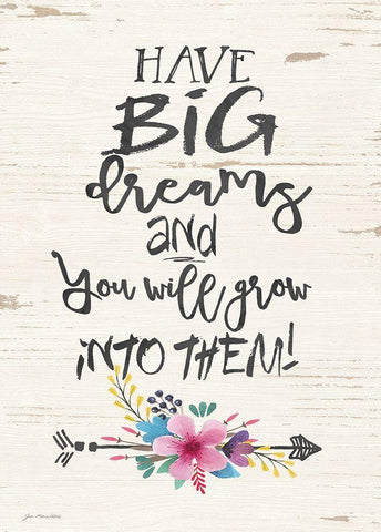 Have Big Dreams Black Ornate Wood Framed Art Print with Double Matting by Moulton, Jo