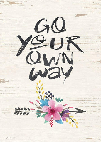 Go Your Own Way Black Ornate Wood Framed Art Print with Double Matting by Moulton, Jo