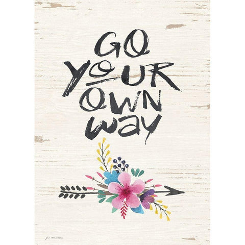 Go Your Own Way Gold Ornate Wood Framed Art Print with Double Matting by Moulton, Jo