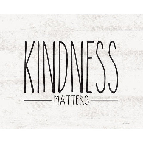 Kindness Matters Black Modern Wood Framed Art Print with Double Matting by Moulton, Jo