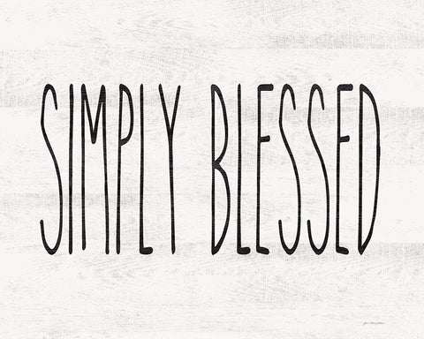 Simply Blessed Black Ornate Wood Framed Art Print with Double Matting by Moulton, Jo