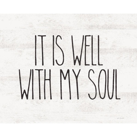 Well with My Soul White Modern Wood Framed Art Print by Moulton, Jo