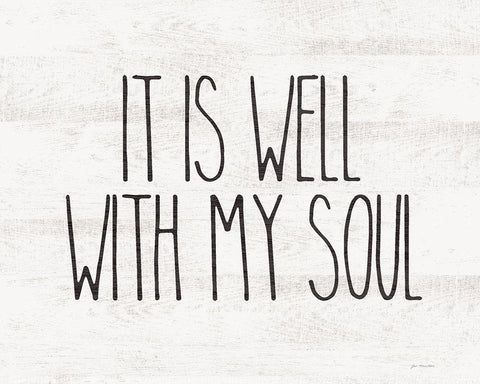 Well with My Soul White Modern Wood Framed Art Print with Double Matting by Moulton, Jo