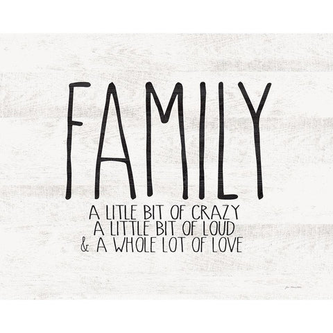 Family White Modern Wood Framed Art Print by Moulton, Jo