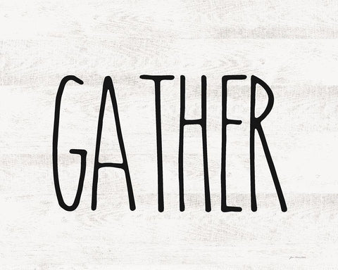 Gather White Modern Wood Framed Art Print with Double Matting by Moulton, Jo