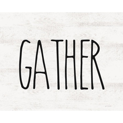 Gather Black Modern Wood Framed Art Print with Double Matting by Moulton, Jo