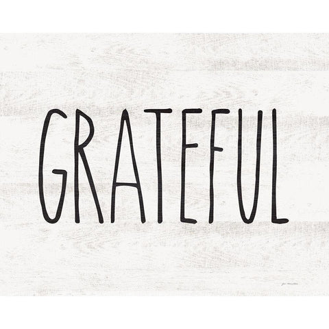 Grateful Black Modern Wood Framed Art Print with Double Matting by Moulton, Jo