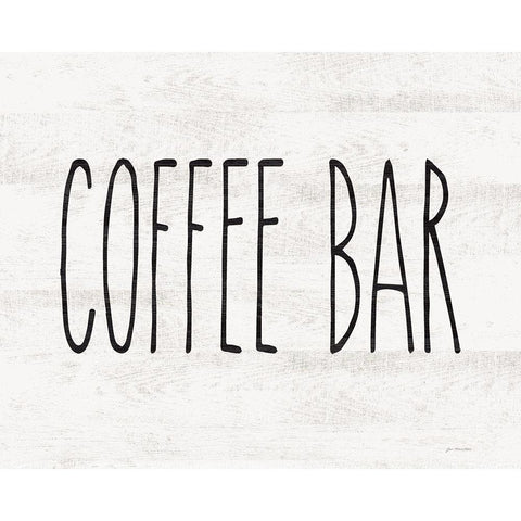Coffee Bar Black Modern Wood Framed Art Print with Double Matting by Moulton, Jo