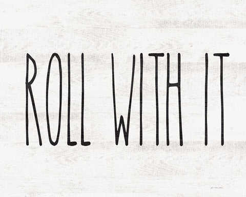 Roll With It White Modern Wood Framed Art Print with Double Matting by Moulton, Jo