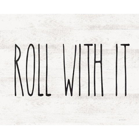 Roll With It Black Modern Wood Framed Art Print by Moulton, Jo