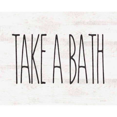 Take a Bath White Modern Wood Framed Art Print by Moulton, Jo