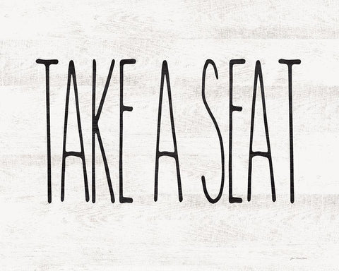 Take a Seat Black Ornate Wood Framed Art Print with Double Matting by Moulton, Jo