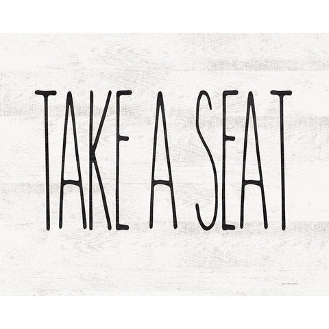 Take a Seat White Modern Wood Framed Art Print by Moulton, Jo