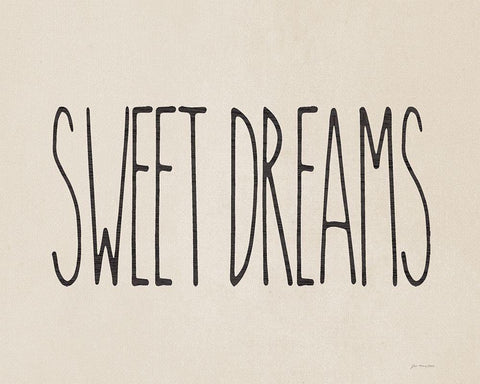 Sweet Dreams White Modern Wood Framed Art Print with Double Matting by Moulton, Jo