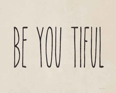 Be You Tiful Black Ornate Wood Framed Art Print with Double Matting by Moulton, Jo