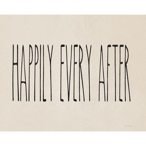 Happily Ever After White Modern Wood Framed Art Print by Moulton, Jo