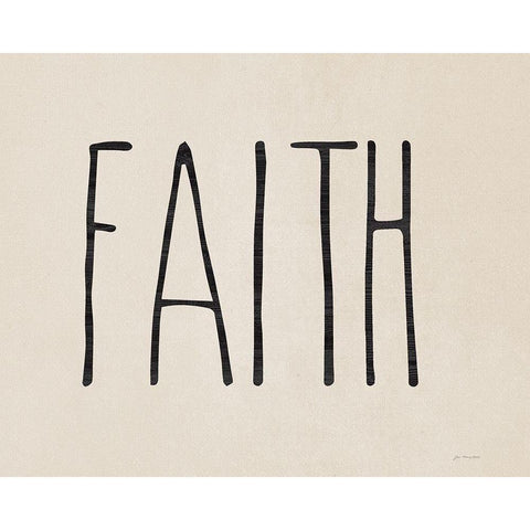 Faith Black Modern Wood Framed Art Print with Double Matting by Moulton, Jo