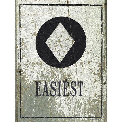 Easiest White Modern Wood Framed Art Print by Moulton, Jo