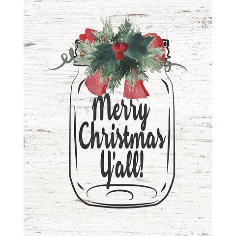 Yall Jar Black Modern Wood Framed Art Print with Double Matting by Moulton, Jo