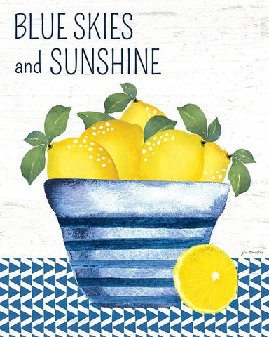 Blue Skies Black Ornate Wood Framed Art Print with Double Matting by Moulton, Jo