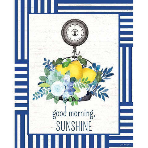 Good Morning White Modern Wood Framed Art Print by Moulton, Jo