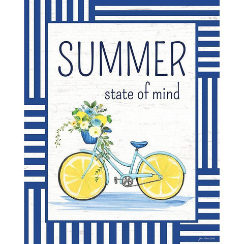 Summer State of Mind Black Modern Wood Framed Art Print with Double Matting by Moulton, Jo