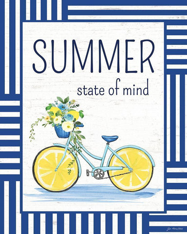 Summer State of Mind White Modern Wood Framed Art Print with Double Matting by Moulton, Jo