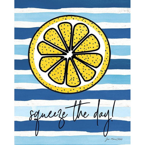 Squeeze the Day White Modern Wood Framed Art Print by Moulton, Jo