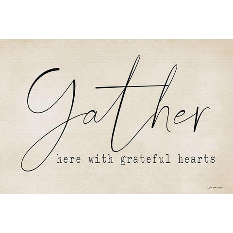 Gather Here White Modern Wood Framed Art Print by Moulton, Jo