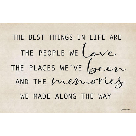 Best Things In Life Black Modern Wood Framed Art Print with Double Matting by Moulton, Jo