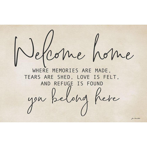 Welcome Home White Modern Wood Framed Art Print by Moulton, Jo