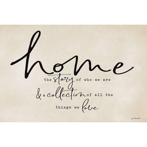 Home White Modern Wood Framed Art Print by Moulton, Jo