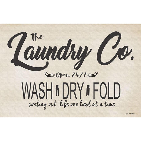 Laundry Co Black Modern Wood Framed Art Print by Moulton, Jo