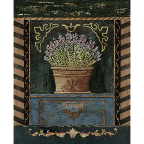 Thyme Gold Ornate Wood Framed Art Print with Double Matting by Moulton, Jo